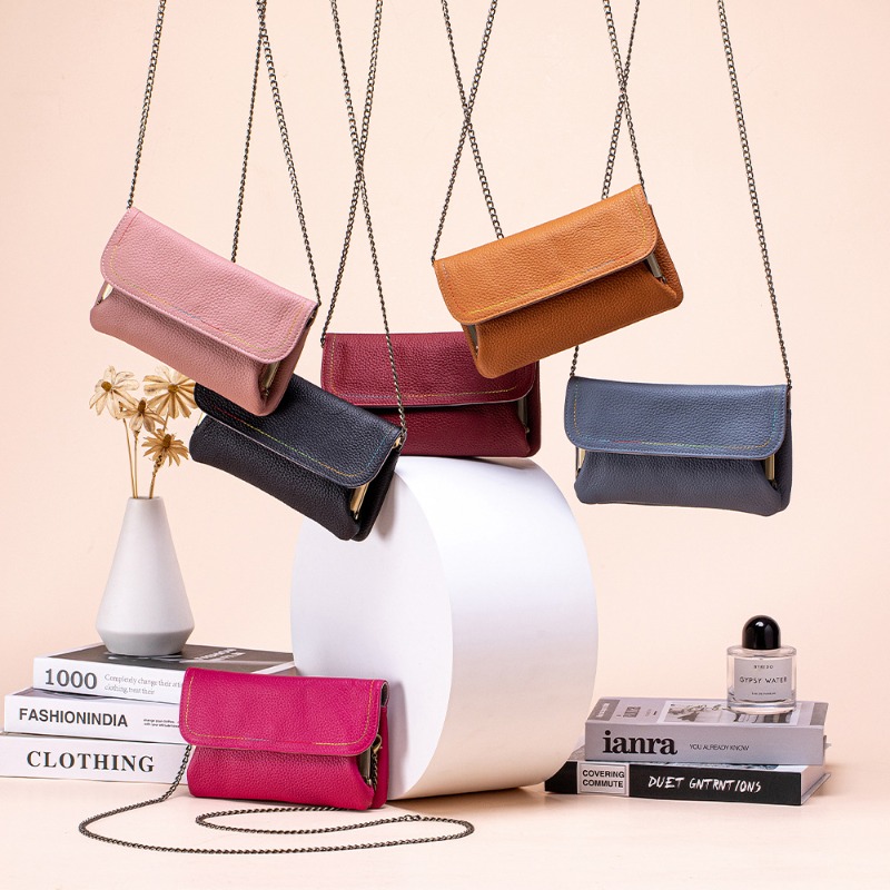 Flap Bag Envelope - Flap Genuine Leather Clutch & Crossbody