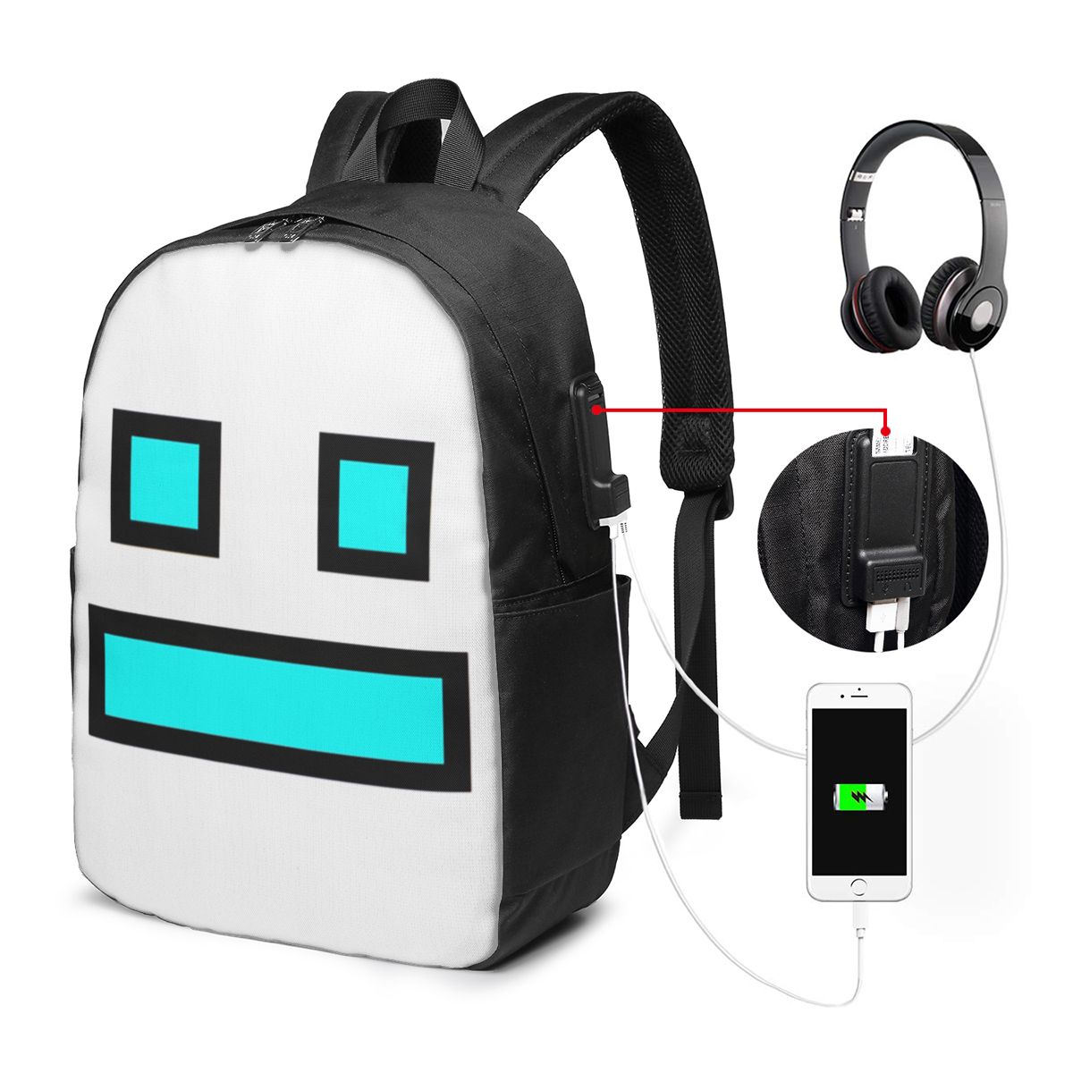 Video Game Geometry Dash Backp - огляд і ціна Womens Backpack
