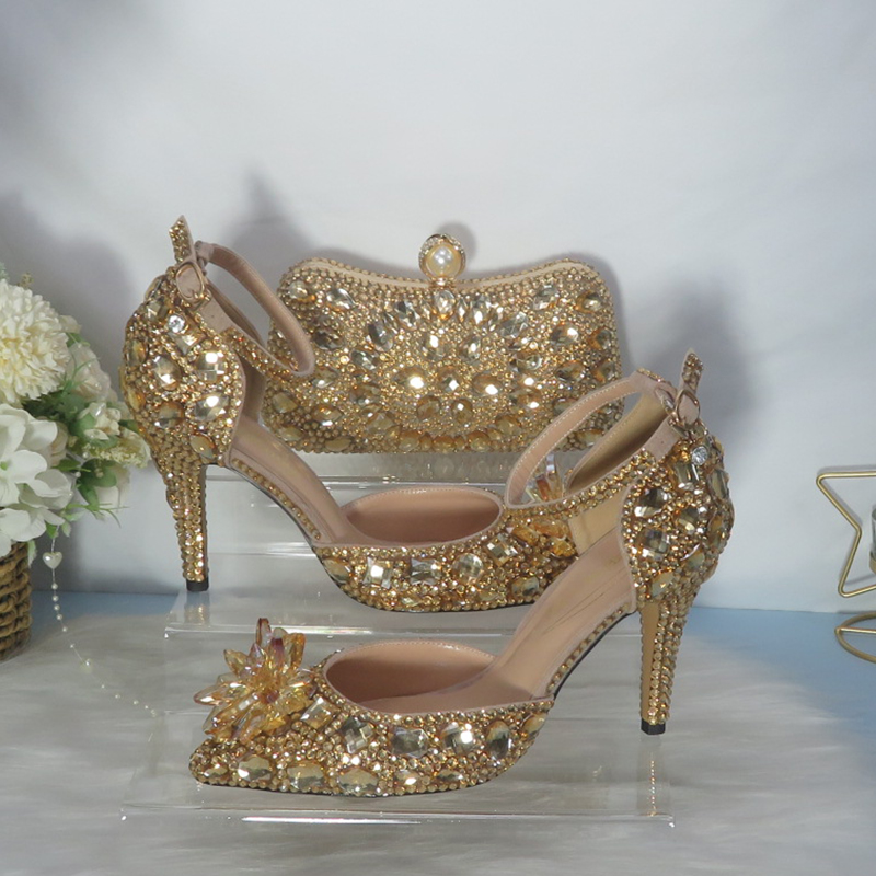 2021New  Golden crystal Bridal - огляд і ціна Women Bags For Wedding