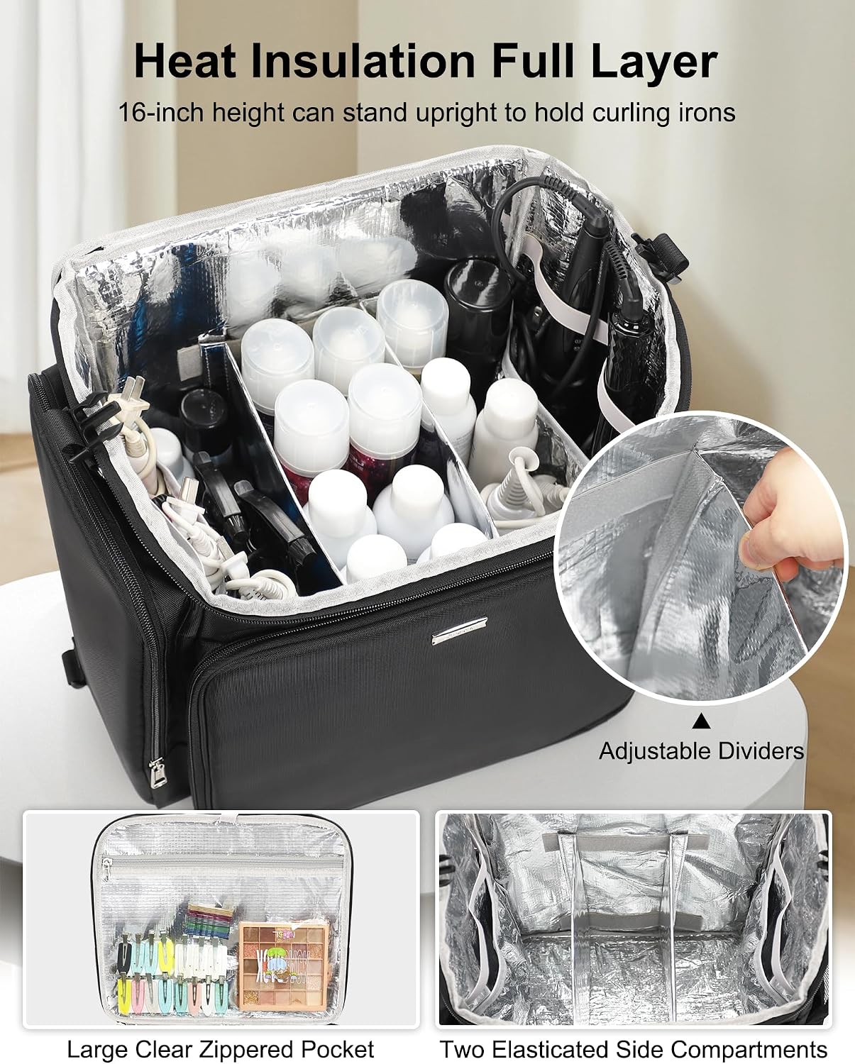 Rolling Makeup Case Hair Tools - огляд і ціна Women'S Bag