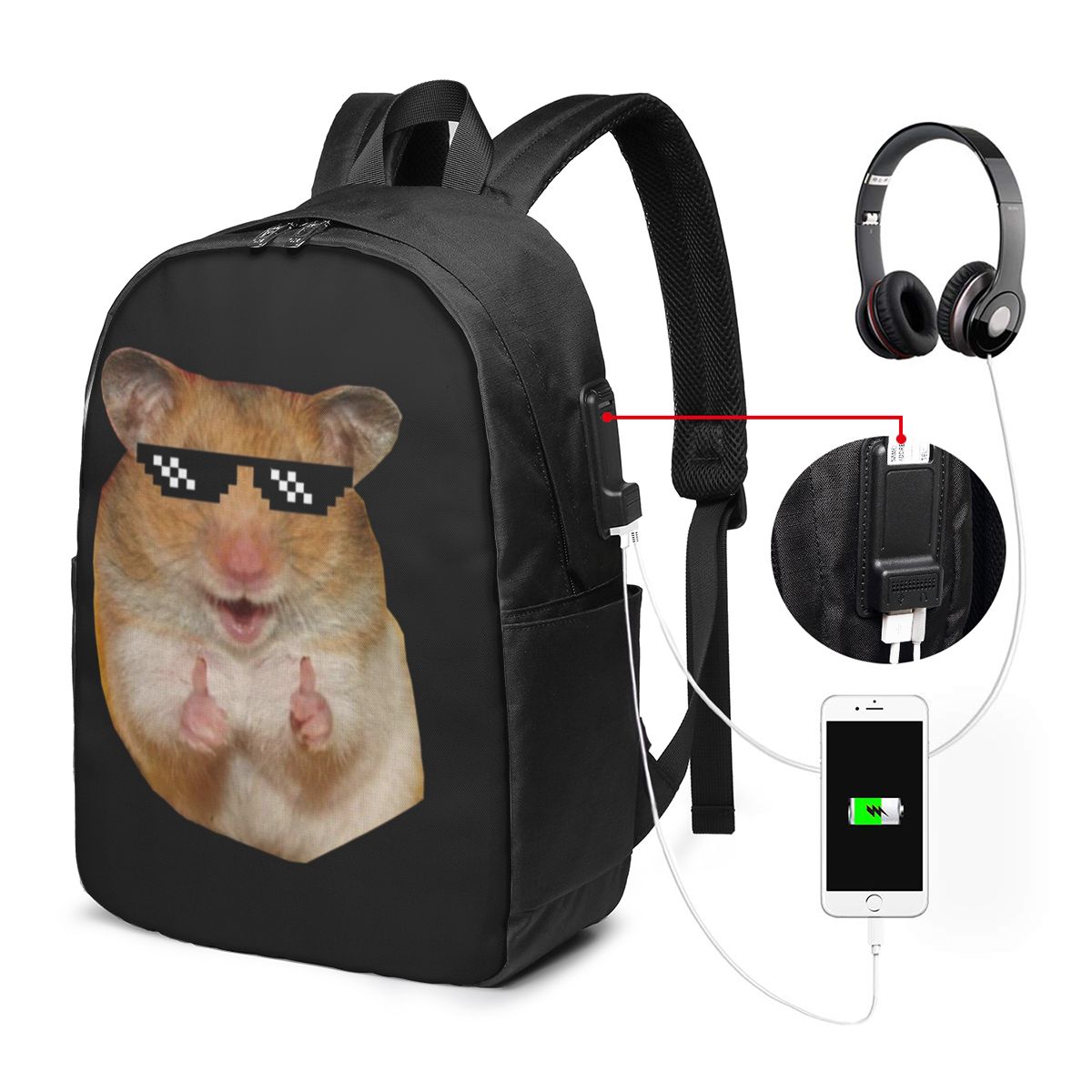 Funny Hamster Backpack Travel  - огляд і ціна Womens Backpack