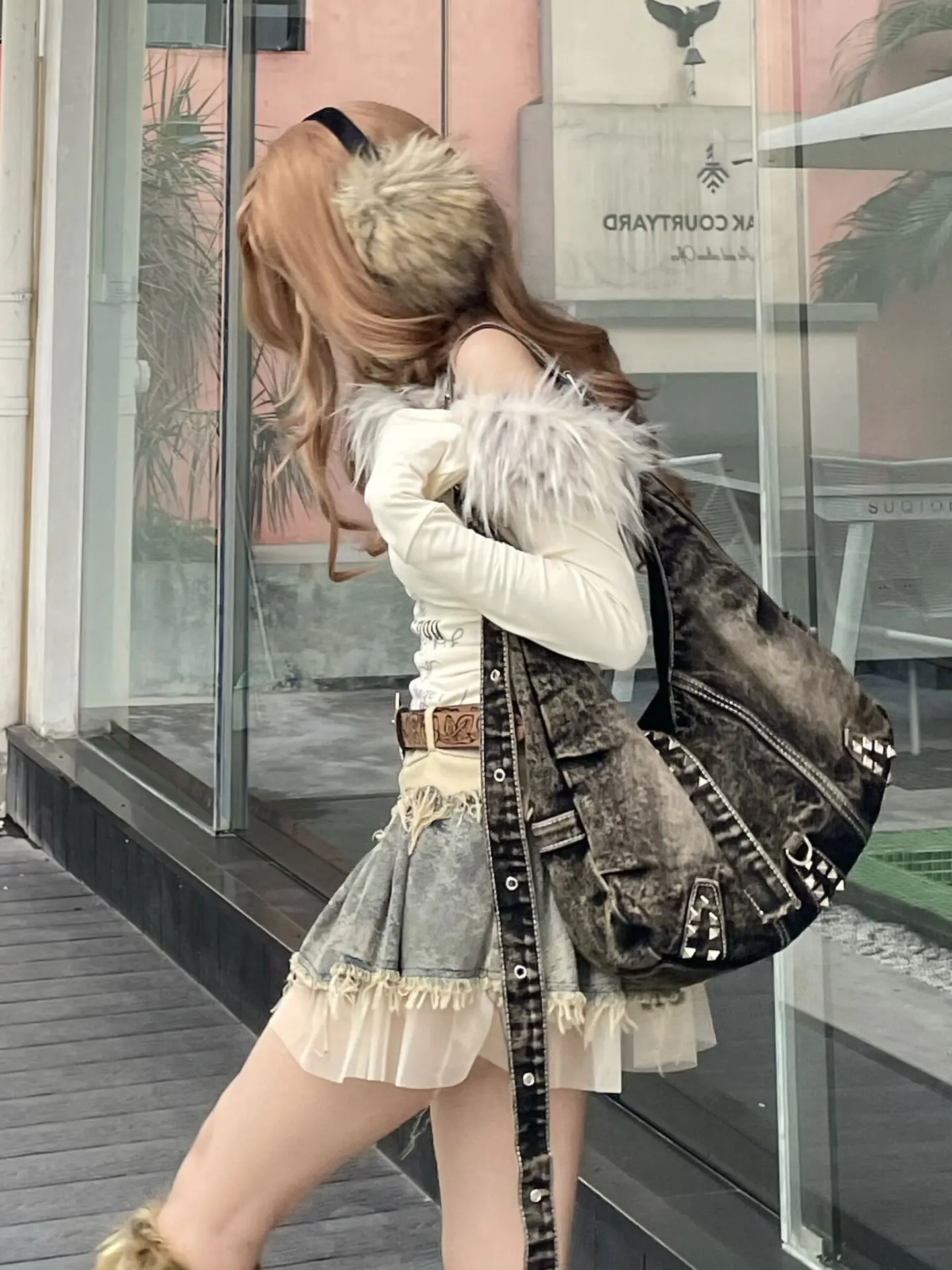 Washed Denim rivet Shoulder Ba - огляд і ціна Women Bags Jeans