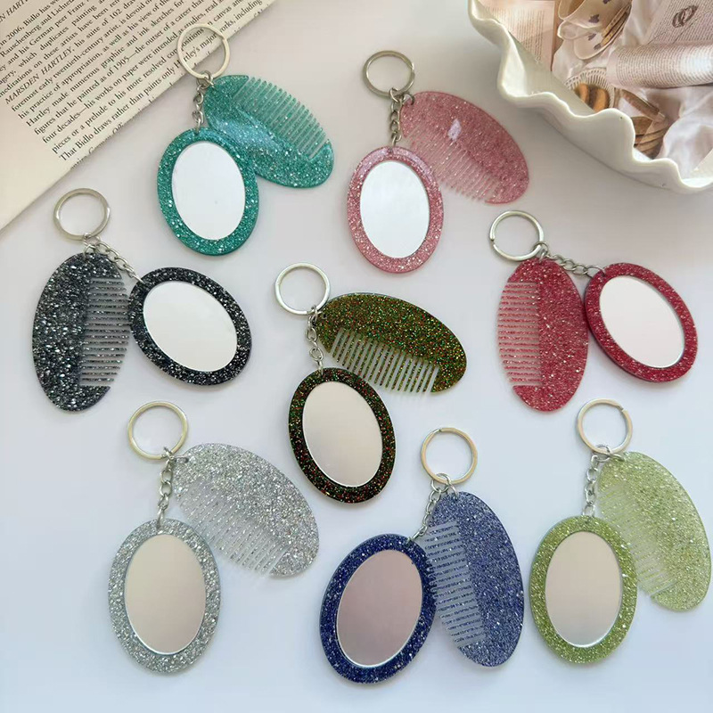 Oval Comb Mirror Keychain Pend - огляд і ціна Women Bags Ysl
