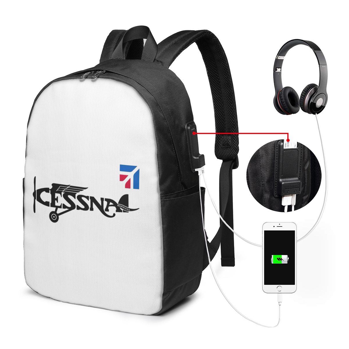 Cessna Logo Backpack Travel No - огляд і ціна Women'S Bag