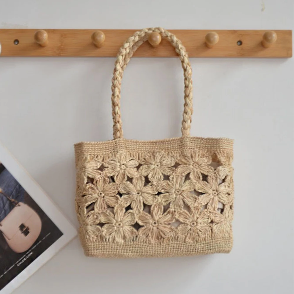 Bohemian Flower Straw Bag Tote - огляд і ціна Woven Straw Bag