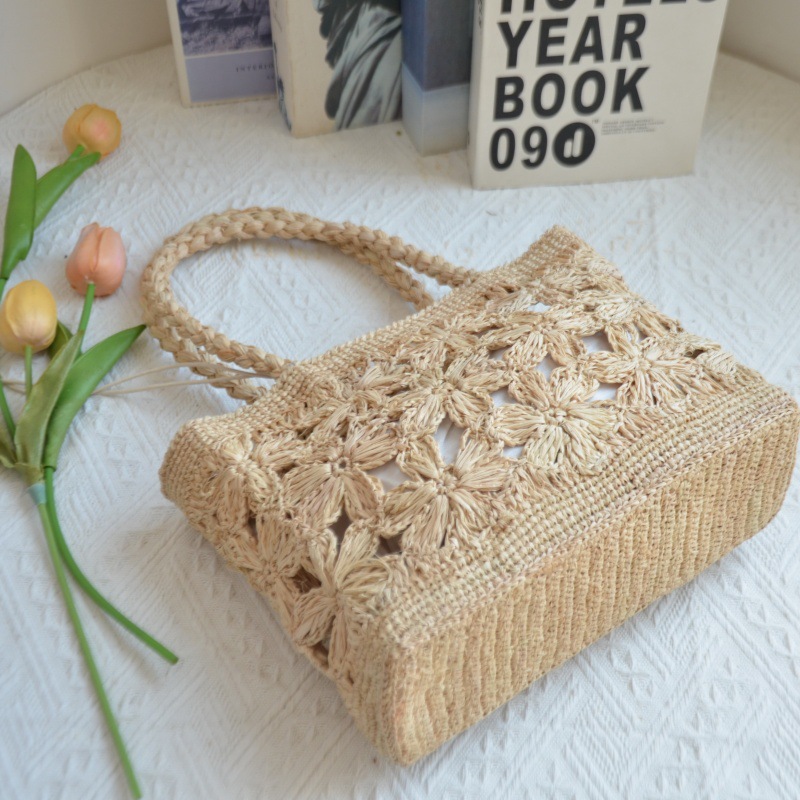 Bohemian Flower Straw Bag Tote - огляд і ціна Woven Straw Bag