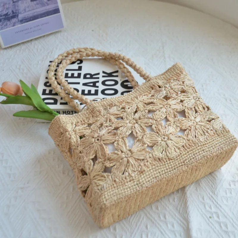 Bohemian Flower Straw Bag Tote - огляд і ціна Woven Straw Bag