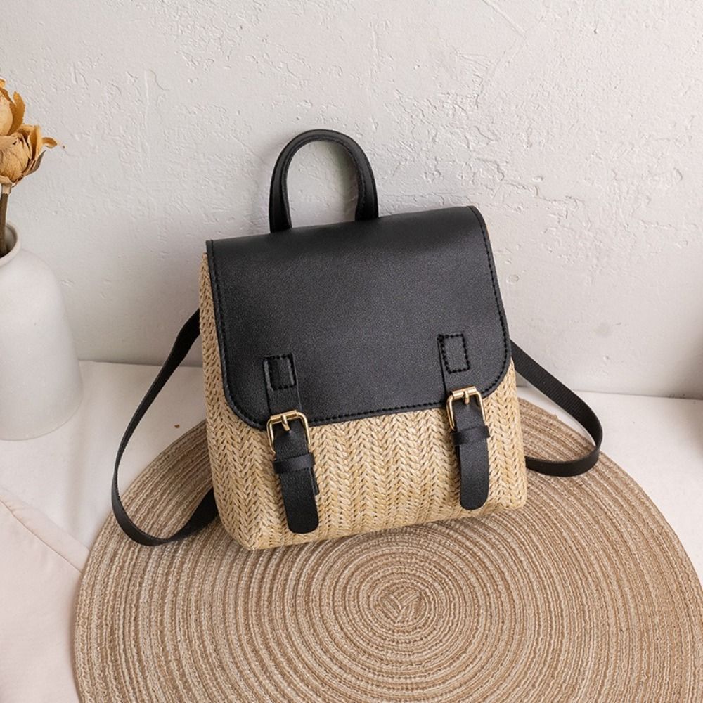 Versatile Bag PU Leather Straw - огляд і ціна Woven Straw Bag