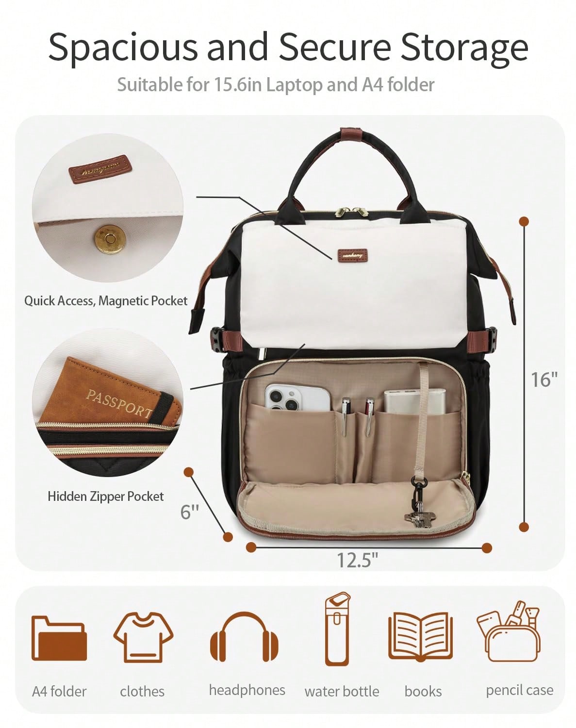 Bookbag For Women Laptop Backp - огляд і ціна Women Bags With Laptop Compartment