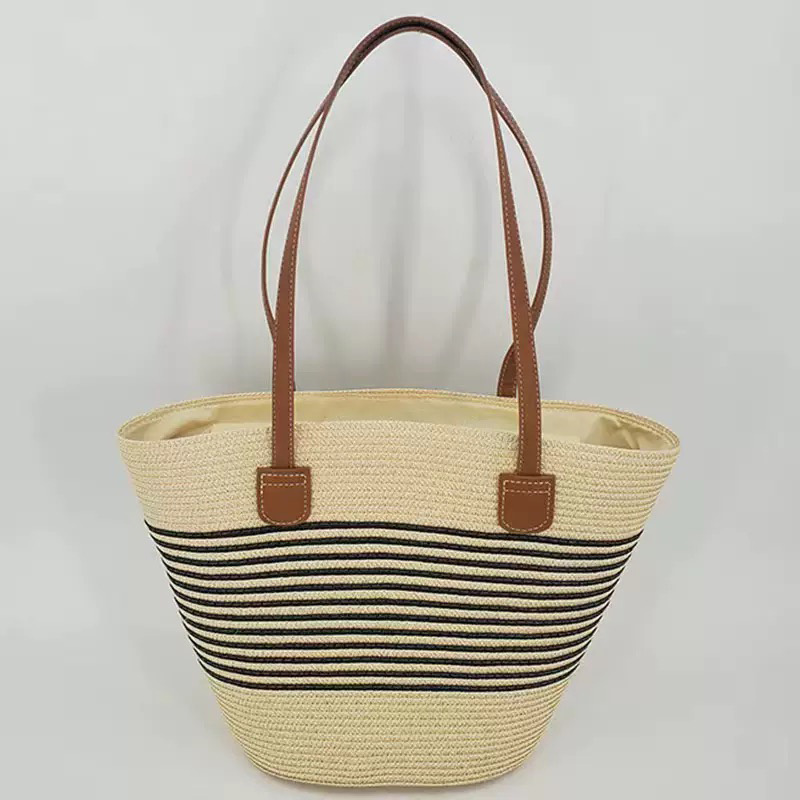 CLAREGQI  Women's Striped Stra - огляд і ціна Woven Straw Bag