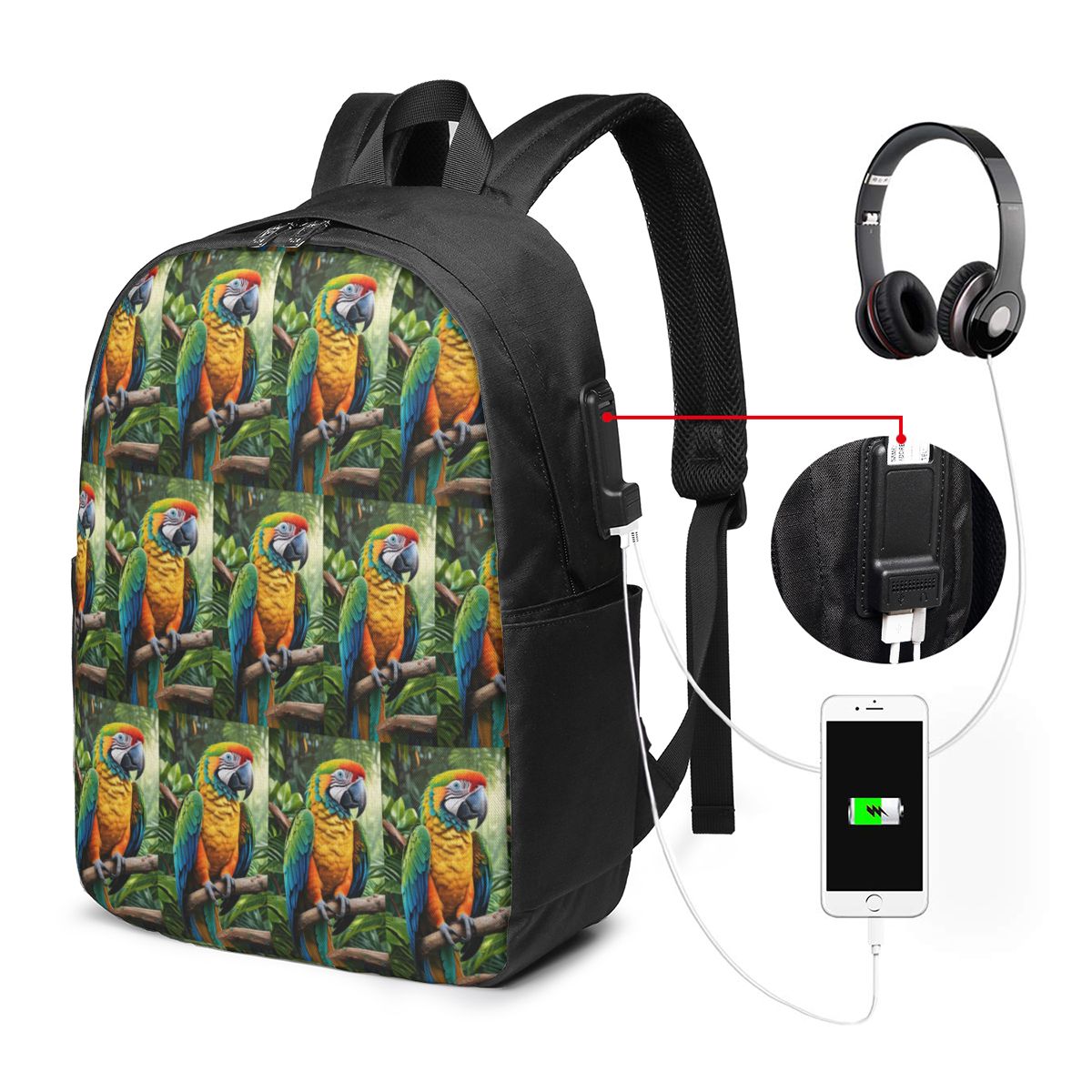 Cute Macaw Parrots Backpack Tr - огляд і ціна Women'S Bag